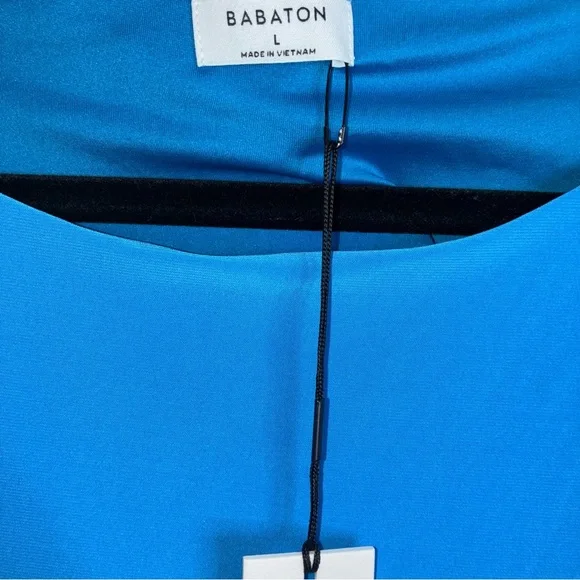 Aritzia Babaton Wavenlength T-shirt in Splash Blue Size Large NEW - Picture 8 of 10